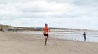 Dan Jenkin (Durham City) winning the Pier to Pier Race, South Shields to Roker, Sunderland.